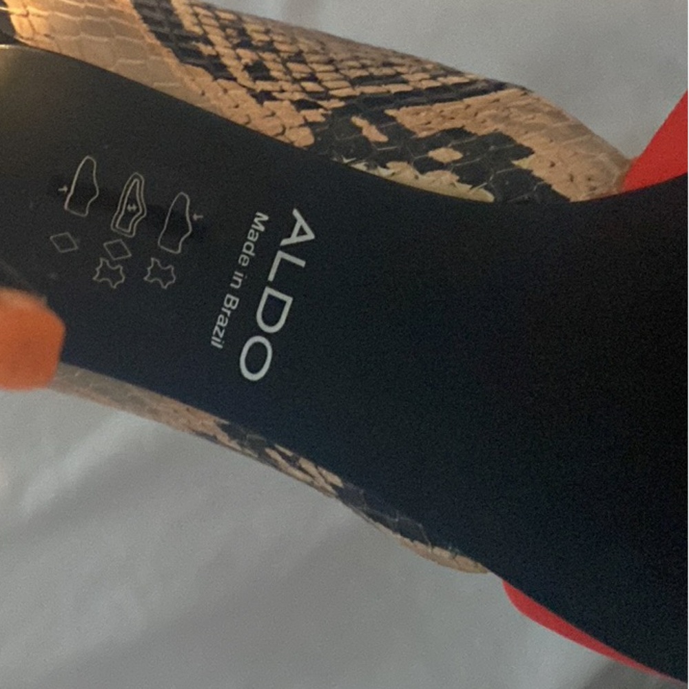 ALDO Women's Snakeskin Heels - Black and Tan🧡❤️